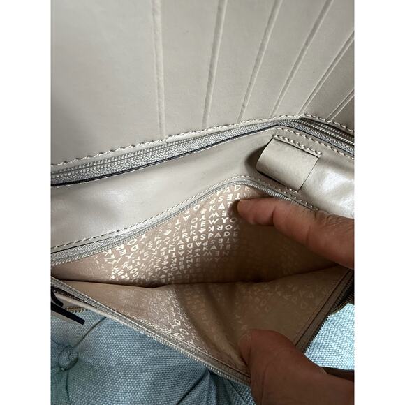 Kate Spade A La Vita Ostrich Neda Sidewalk Zip Around Taupe Leather Wallet*NWT - Picture 6 of 14